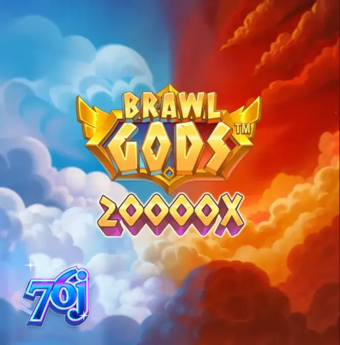 Design visual dividido em Brawl Gods com Zeus e Hades